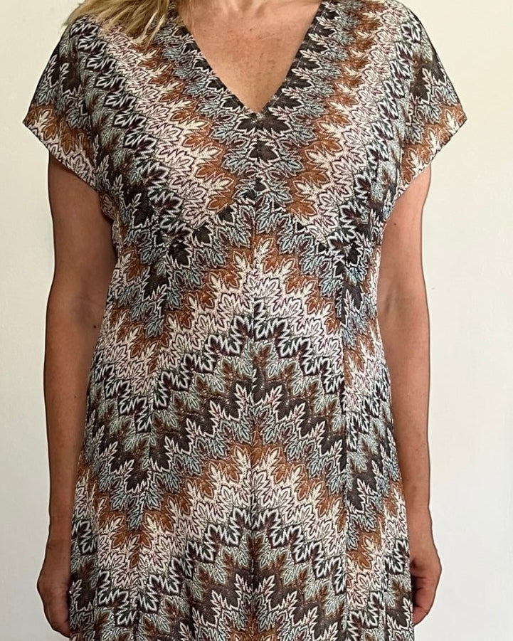 Abito fantasia in maglia art.70302 CARLA FERRONI