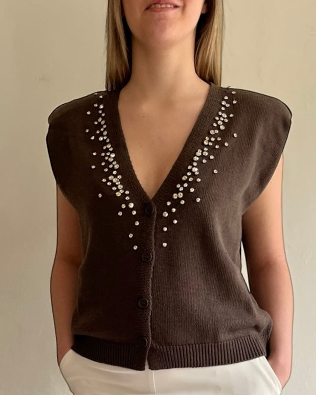 Gilet con brillanti art. D9063/APP1 MOTEL