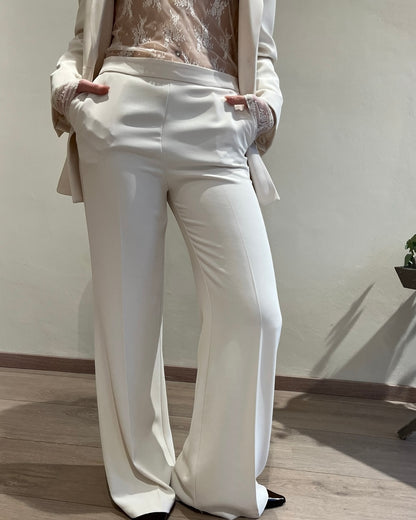 Tailleur giacca spacchi + pantalone palazzo IMPERIAL