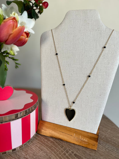 Collana lunga con cuore smaltato CLOEL