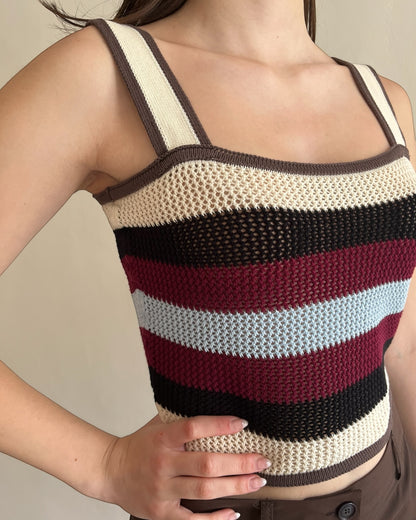 Top righe multicolor art. 7AB7096 VICOLO