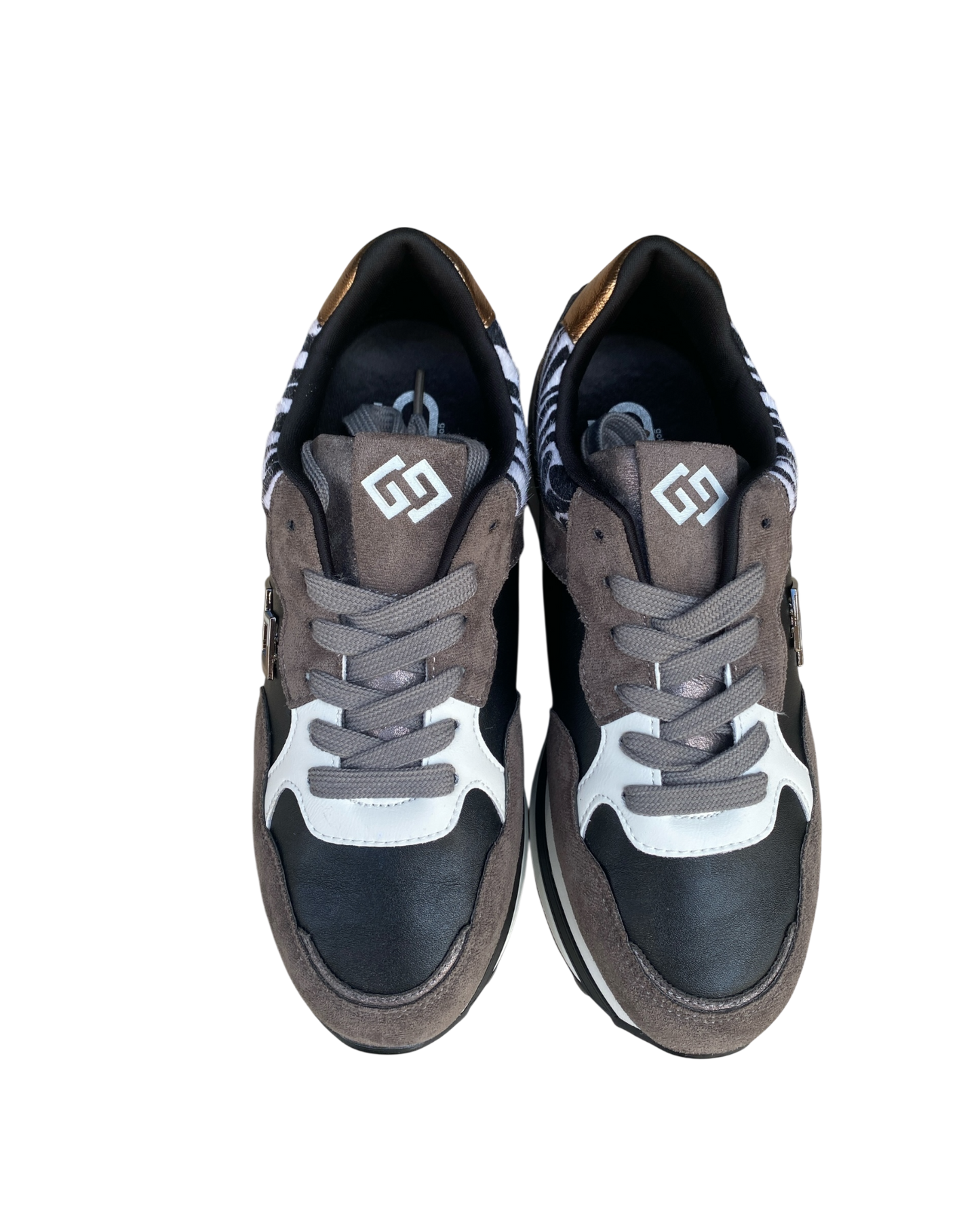 Sneakers art. GB892ZEBRA GOLD&GOLD