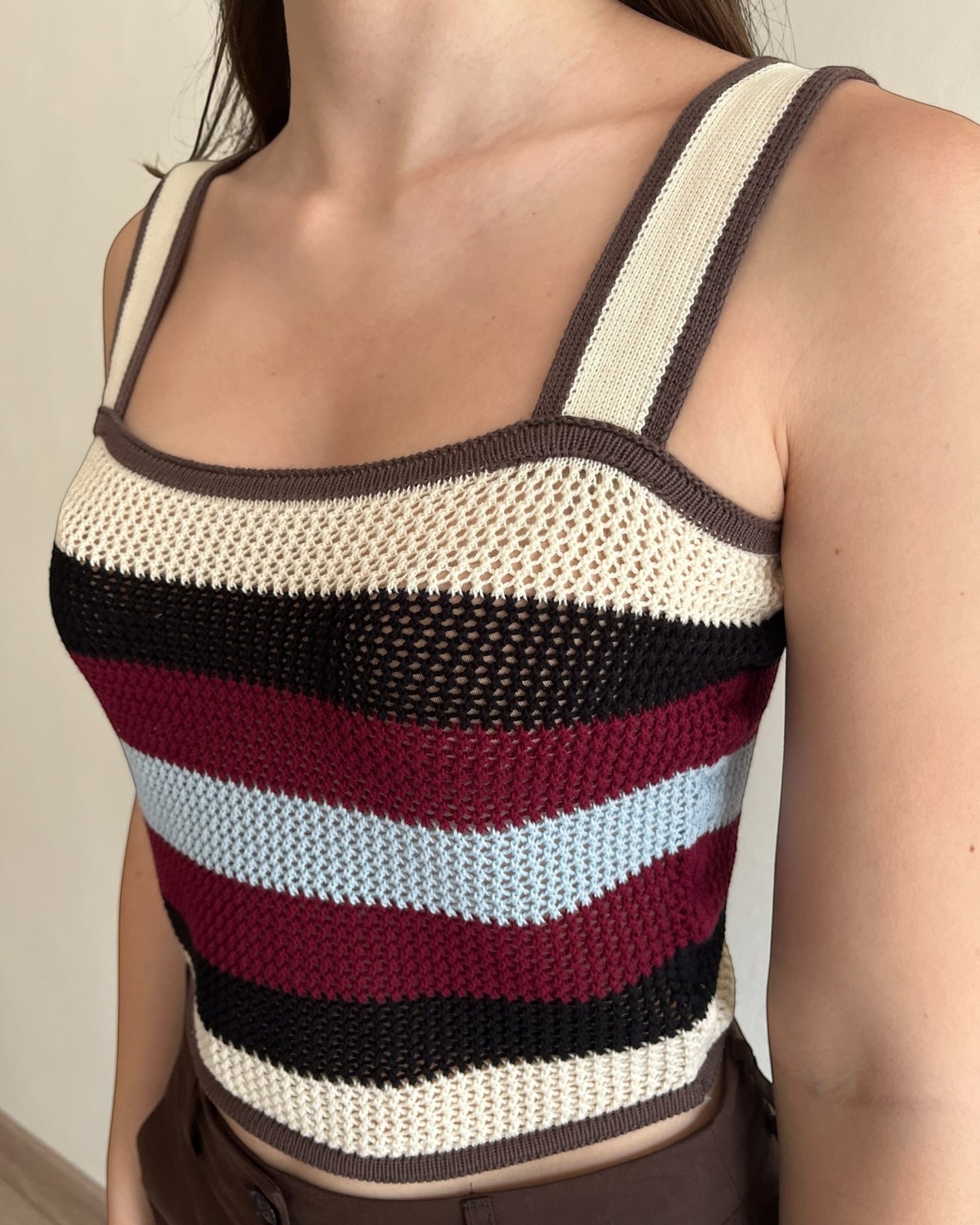 Top righe multicolor art. 7AB7096 VICOLO