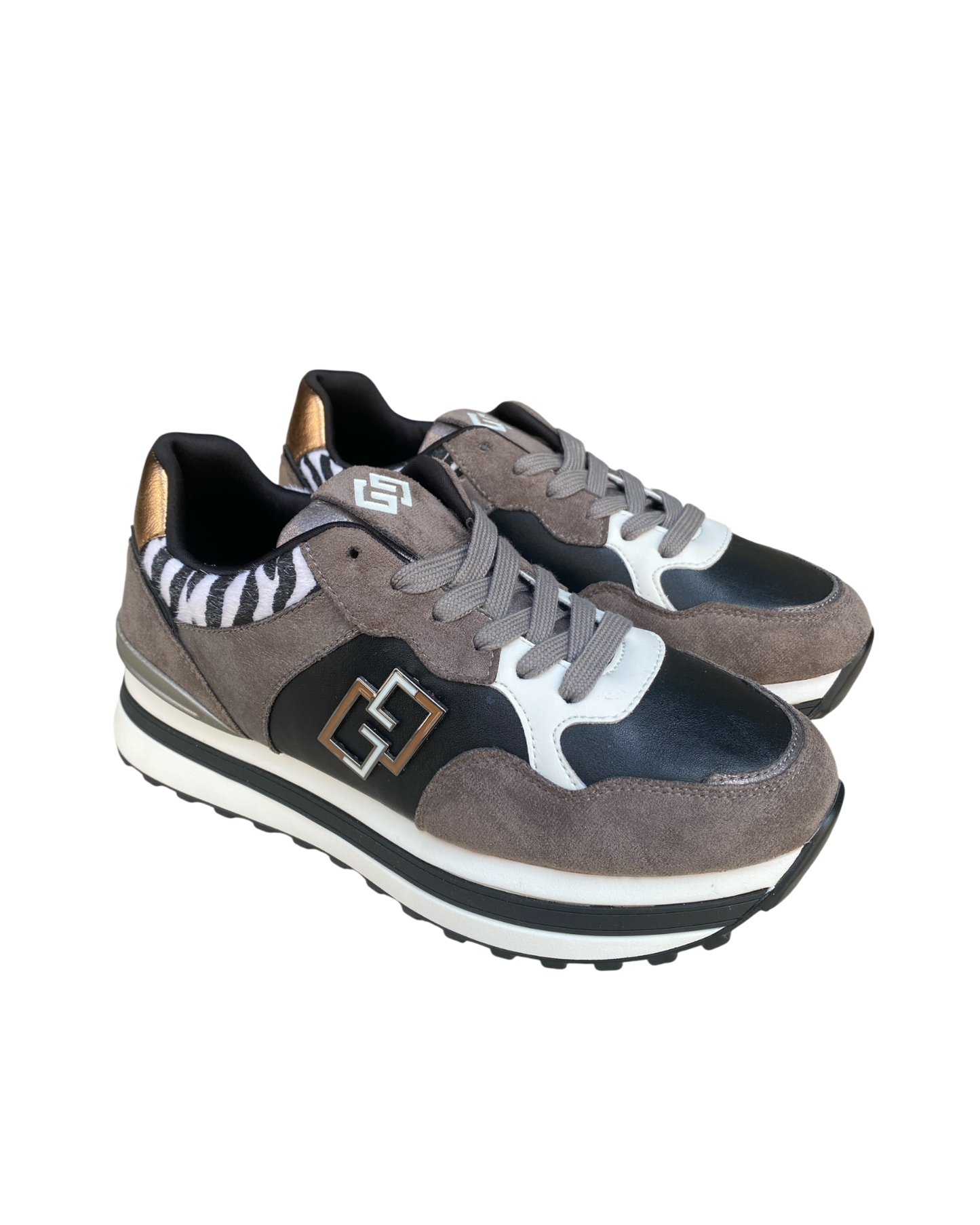 Sneakers art. GB892ZEBRA GOLD&GOLD
