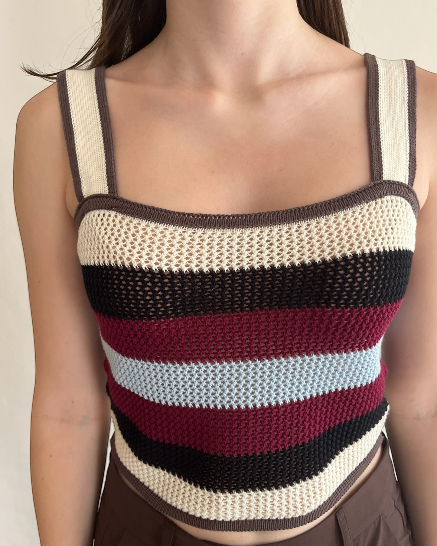 Top righe multicolor art. 7AB7096 VICOLO