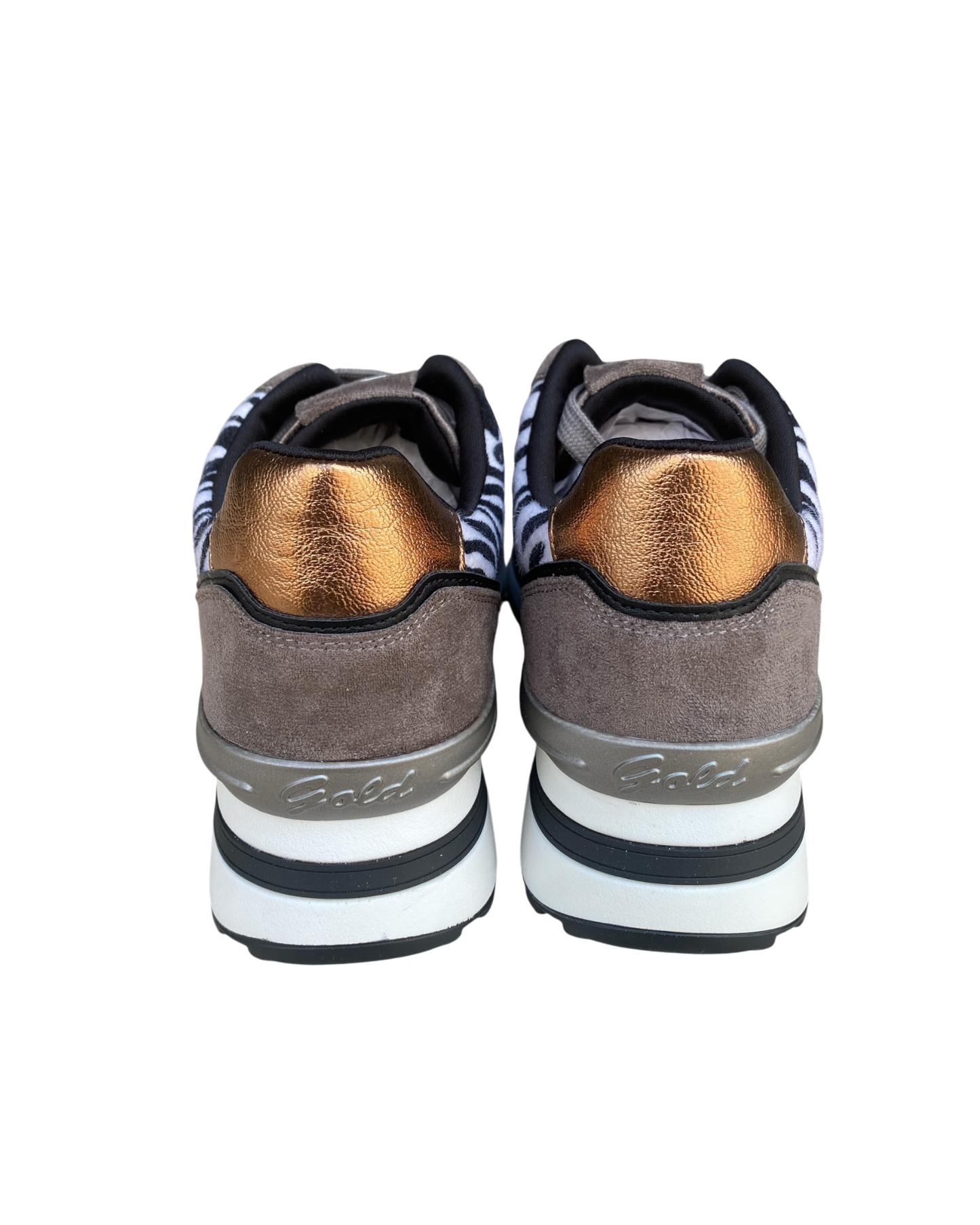 Sneakers art. GB892ZEBRA GOLD&GOLD