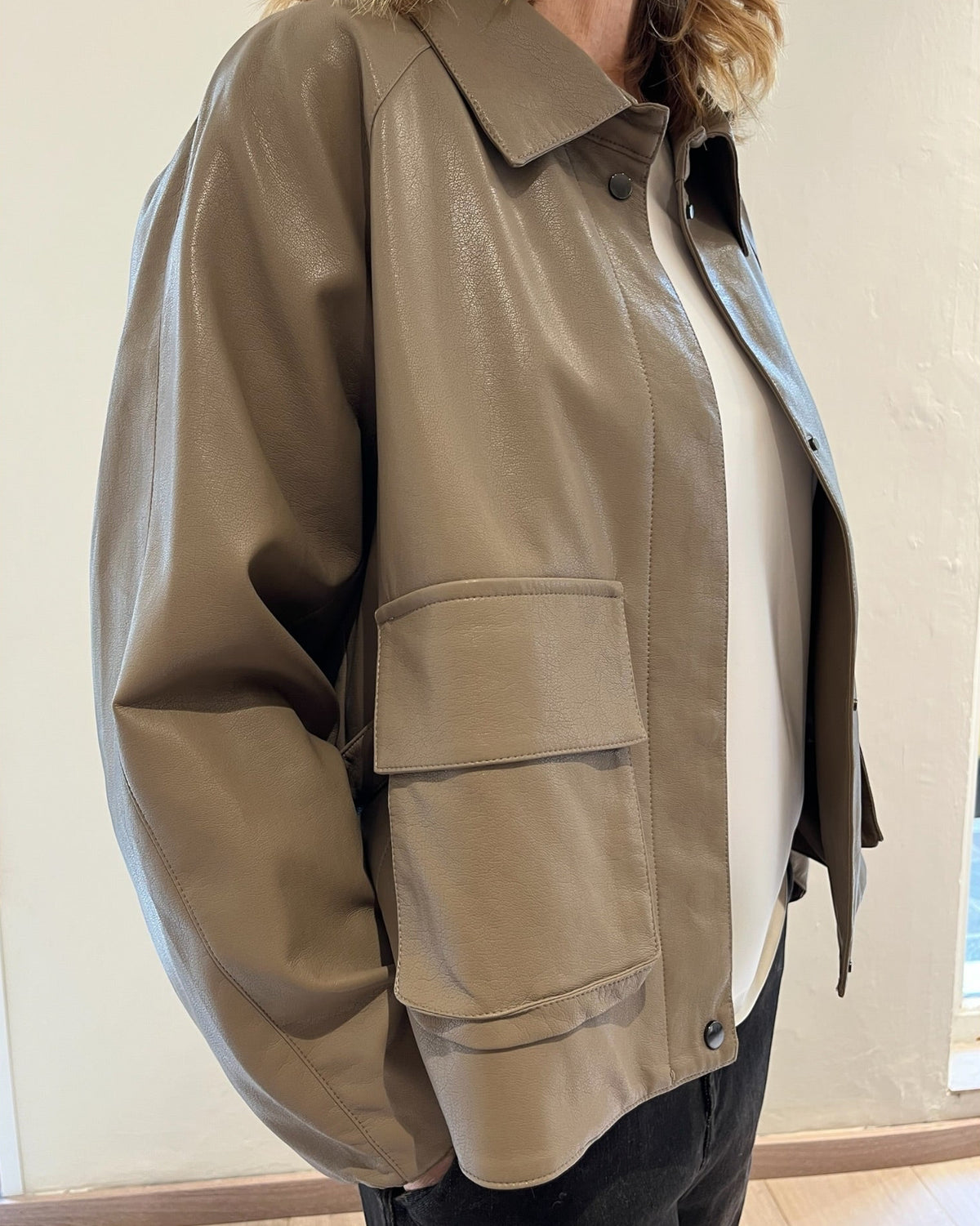 Giacchetto in simil pelle art FW3508 LINDA’S