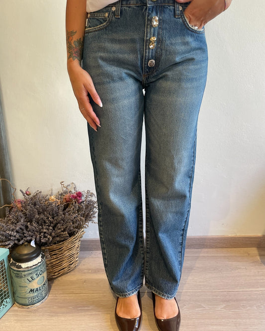 Jeans straight con gioielli art. ZOE VICOLO