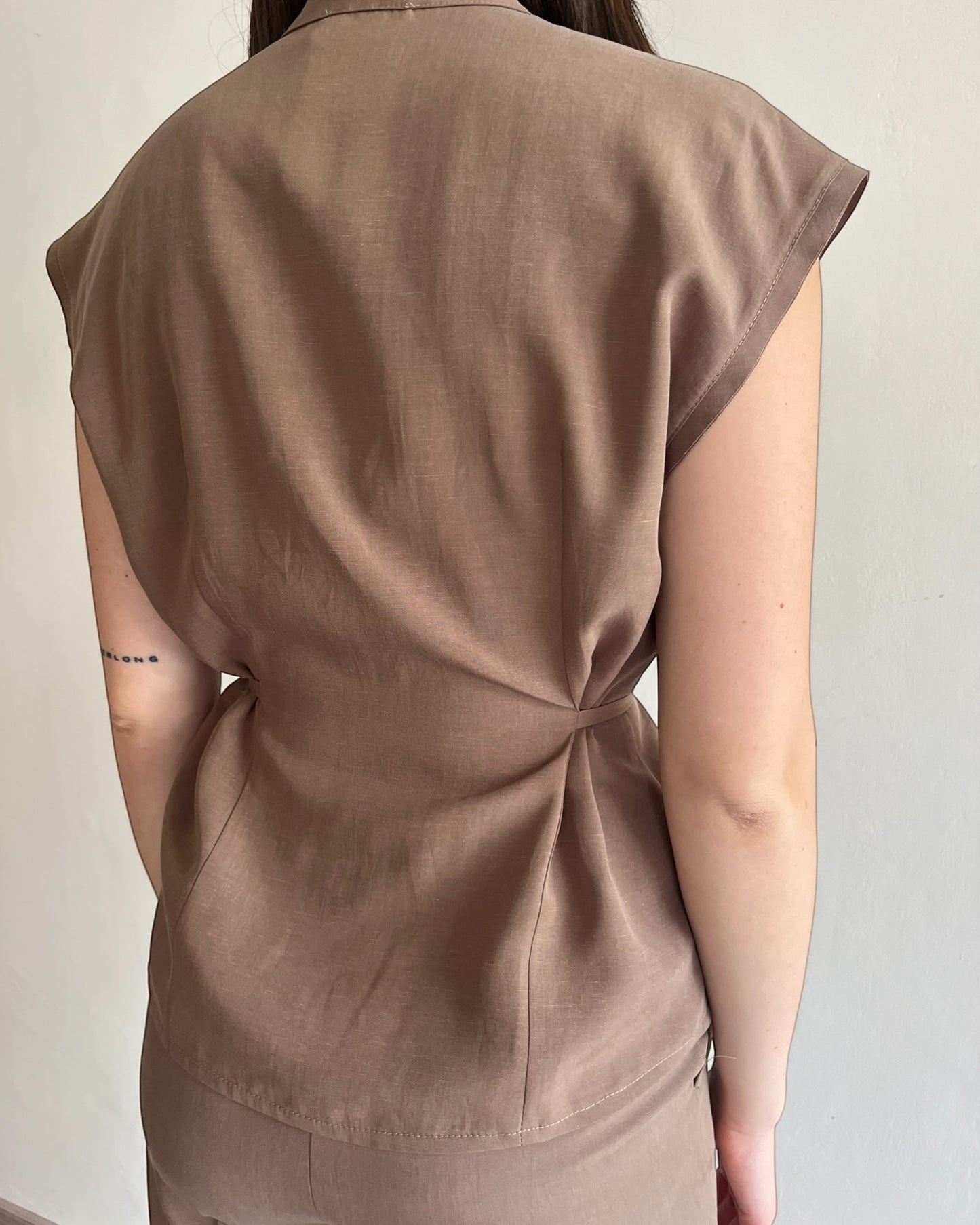Camicia coreana smanicata SILVY art. SP9MR54 ANGELA DAVIS