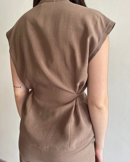 Camicia coreana smanicata SILVY art. SP9MR54 ANGELA DAVIS