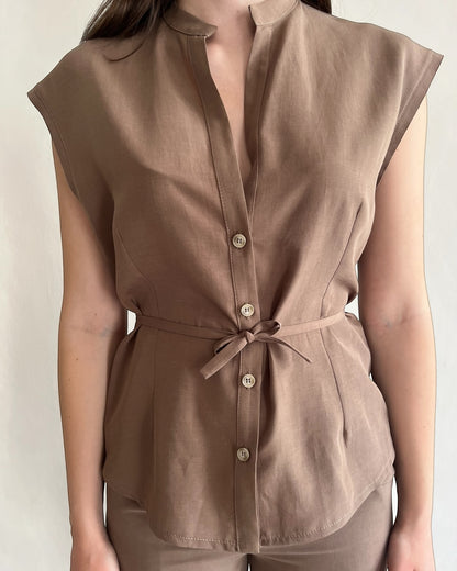 Camicia coreana smanicata SILVY art. SP9MR54 ANGELA DAVIS