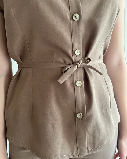 Camicia coreana smanicata SILVY art. SP9MR54 ANGELA DAVIS