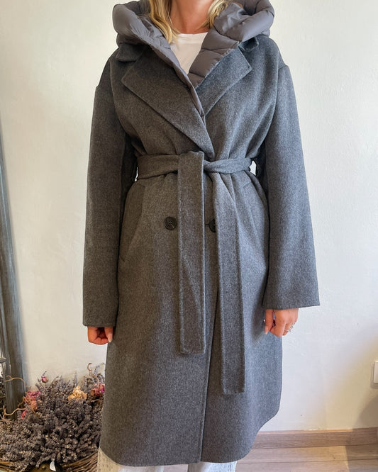 Cappotto piumino con cintura art. TF0028 VICOLO