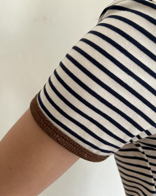 T-shirt righe e lurex art. 7058 CHEAP&CHIC
