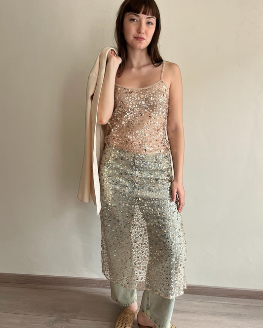 Abito con ricami di paillettes art. TAB0193 VICOLO