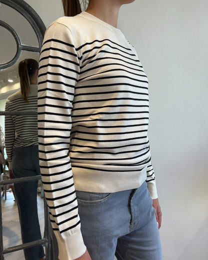 Maglia righe con bottoni oro SHEIS