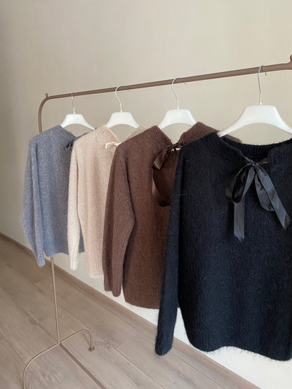 Maglioncino in mohair con dettaglio fiocco art. 24175 CHEAP&CHIC