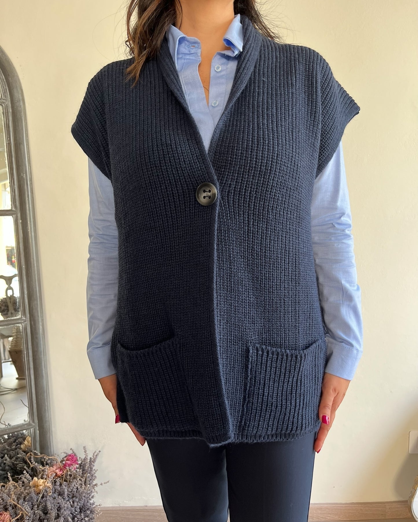 Cardigan gilet monobottone art. 707 LADYLIKE
