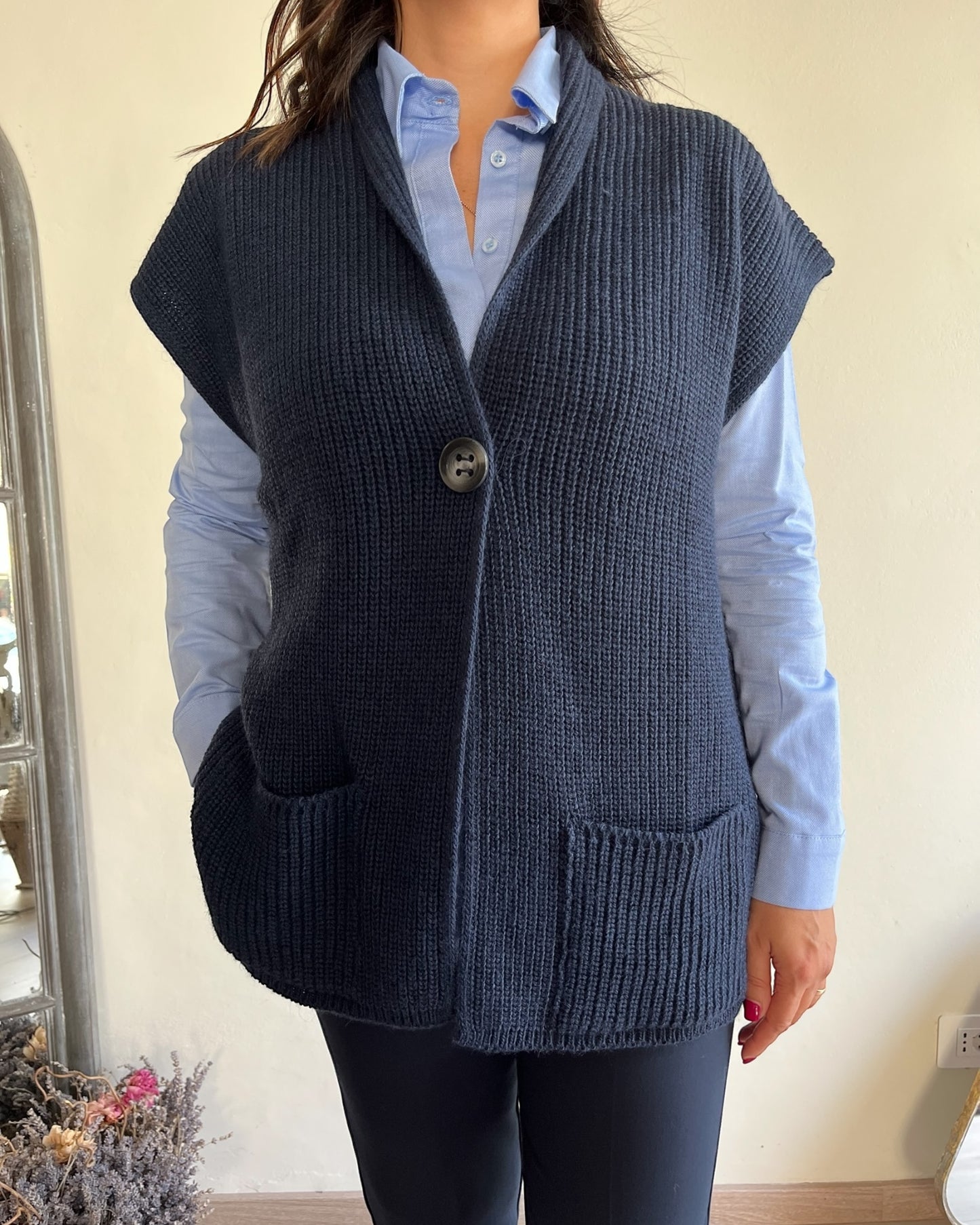 Cardigan gilet monobottone art. 707 LADYLIKE