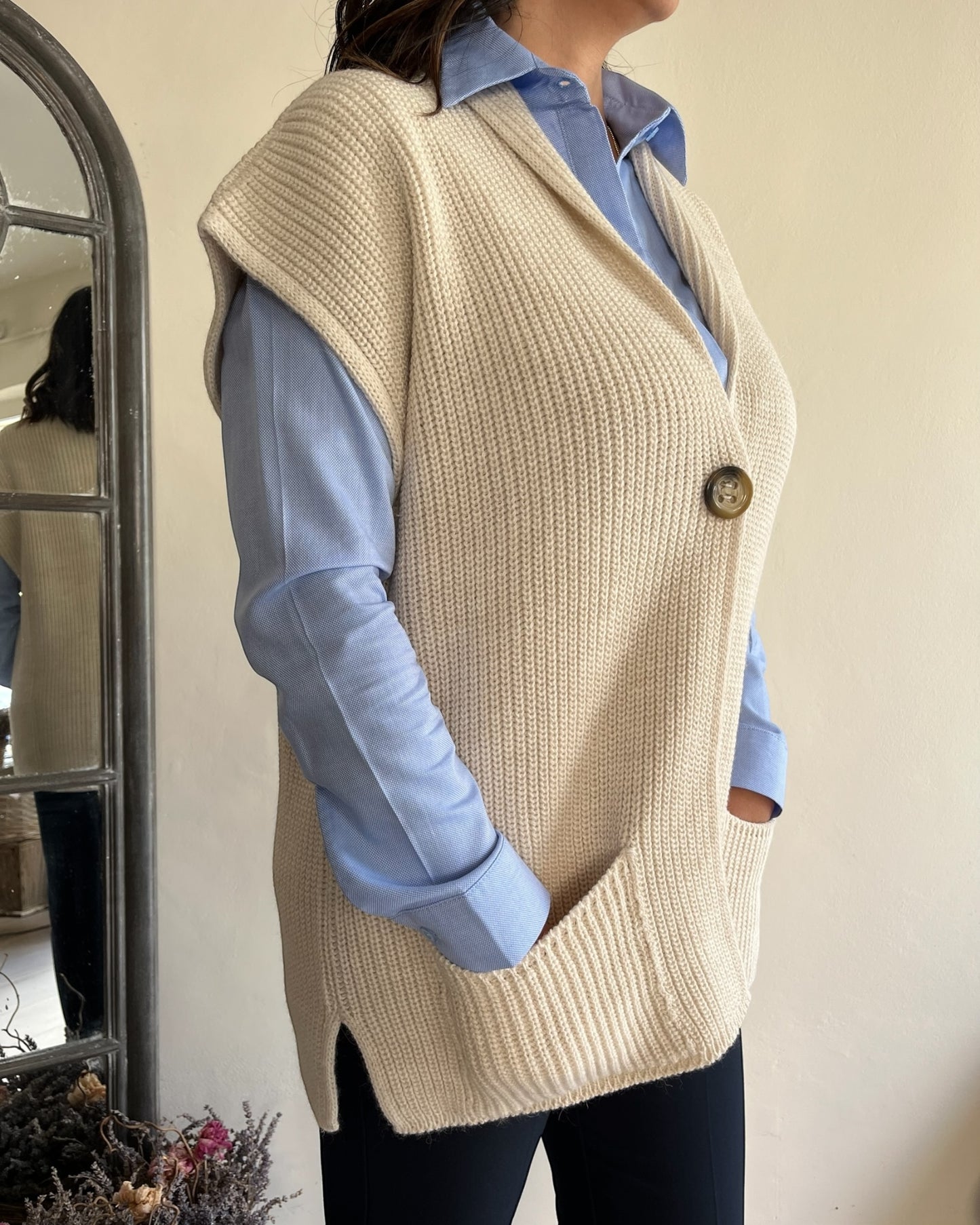 Cardigan gilet monobottone art. 707 LADYLIKE