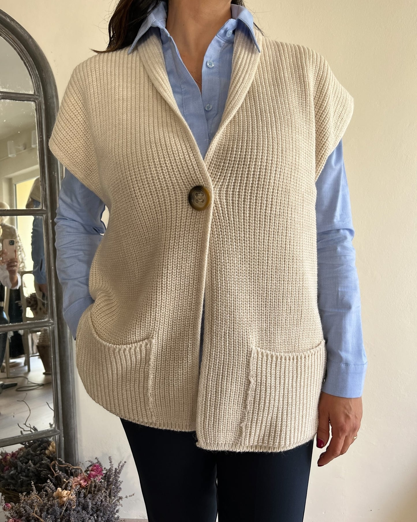 Cardigan gilet monobottone art. 707 LADYLIKE
