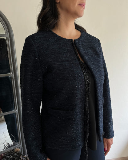 Giacca in stuoia con frange art. L24YBF CARDO LOLA by Sandro FERRONE