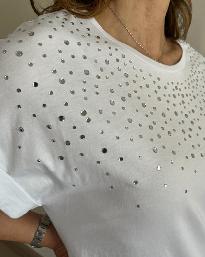 T-shirt con applicazioni art. L7XBF TOPO Lola by Sandro FERRONE