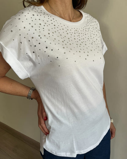 T-shirt con applicazioni art. L7XBF TOPO Lola by Sandro FERRONE