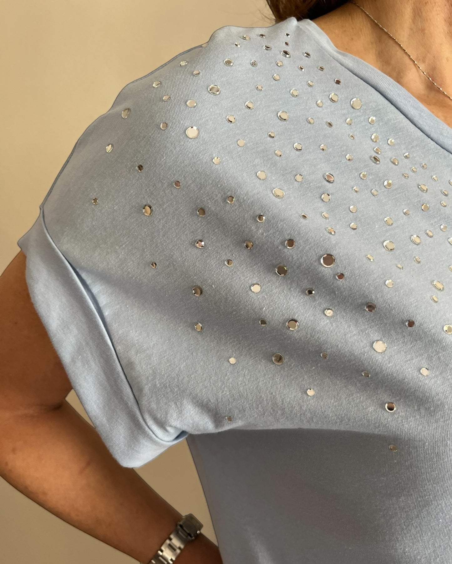 T-shirt con applicazioni art. L7XBF TOPO Lola by Sandro FERRONE