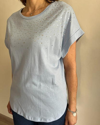 T-shirt con applicazioni art. L7XBF TOPO Lola by Sandro FERRONE