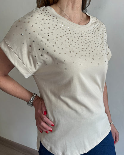 T-shirt con applicazioni art. L7XBF TOPO Lola by Sandro FERRONE