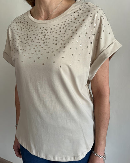 T-shirt con applicazioni art. L7XBF TOPO Lola by Sandro FERRONE
