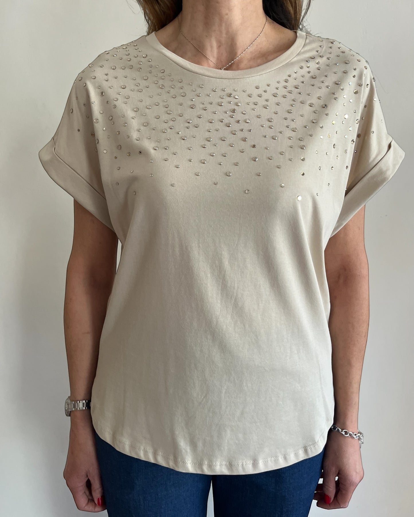 T-shirt con applicazioni art. L7XBF TOPO Lola by Sandro FERRONE
