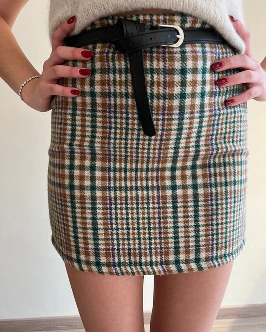 Minigonna check con cintura  CHEAP&CHIC