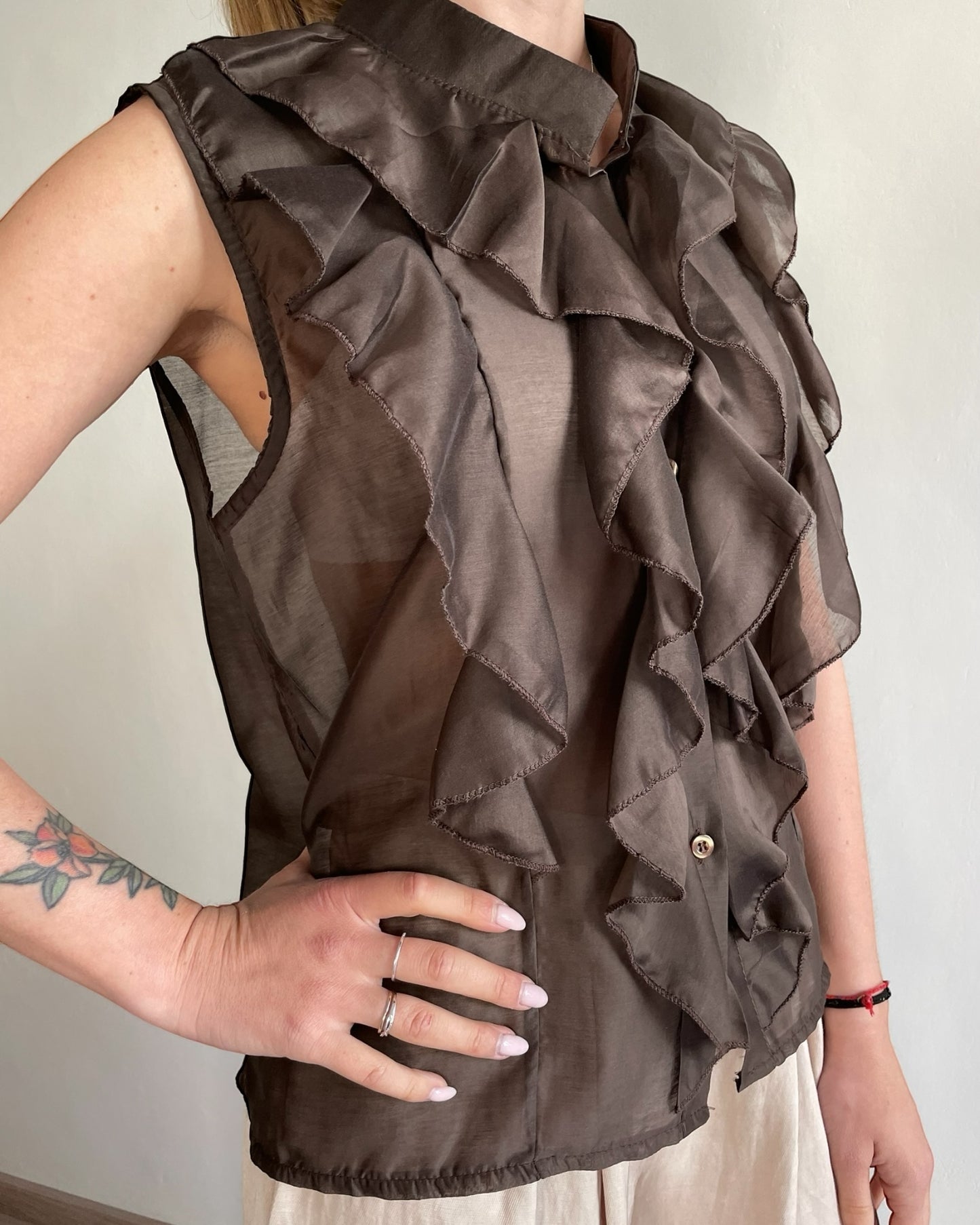 Camicia coreana con volant CHEAP&CHIP