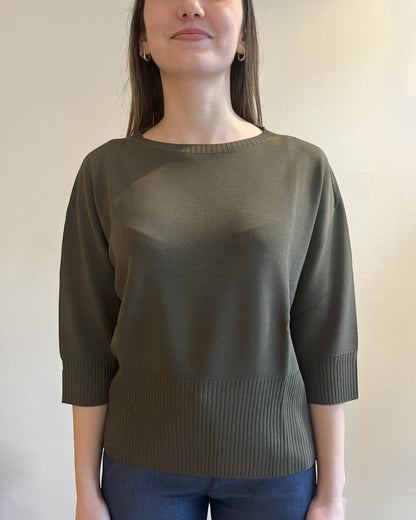 Maglia scollo a barca in viscosa art. S9XBF PALMA SANDRO FERRONE