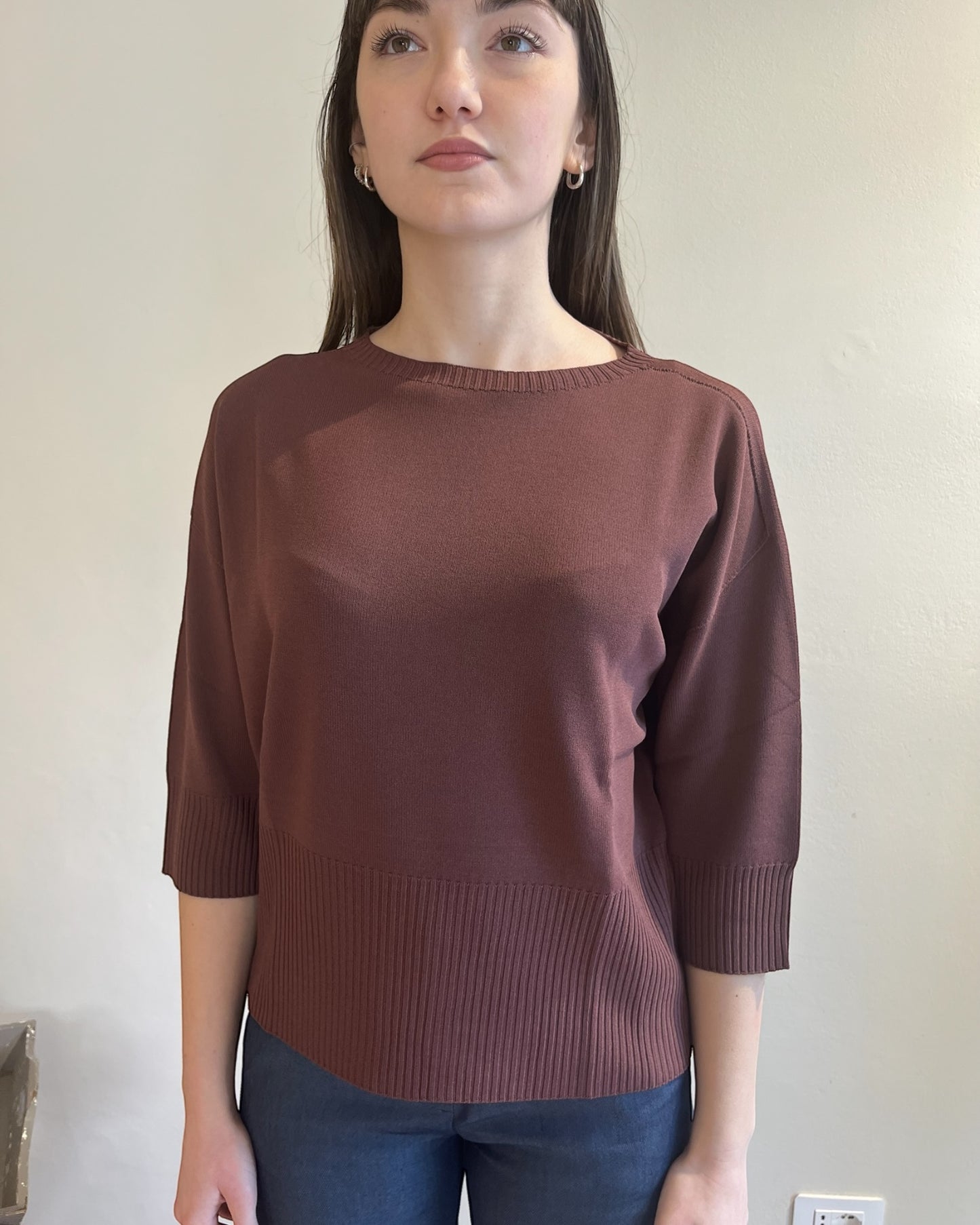 Maglia scollo a barca in viscosa art. S9XBF PALMA SANDRO FERRONE
