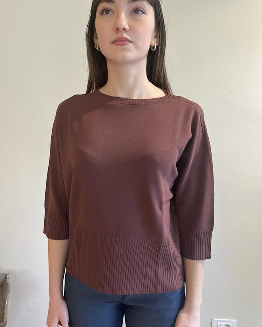 Maglia scollo a barca in viscosa art. S9XBF PALMA SANDRO FERRONE