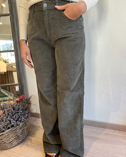 Pantaloni palazzo velluto art. SELENE GSD