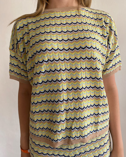 Maglia scatoletta multicolor art. 22155D VICOLO