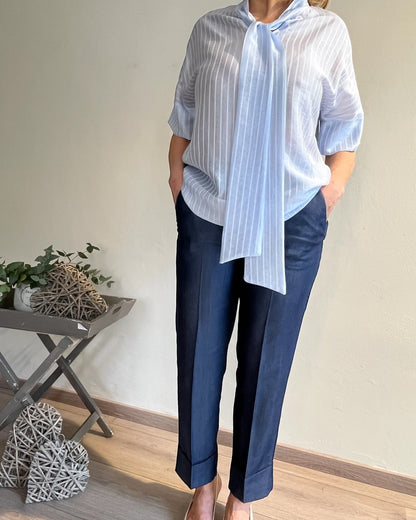 Pantalone cropped in Lyocell art. S39XBF FURFAJEANS Sandro FERRONE