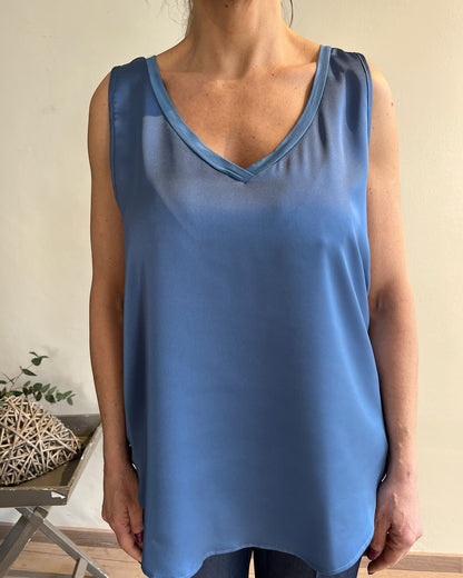 Top in doppio tessuto con scollo a V art. L7XBF MATITA Lola by Sandro FERRONE