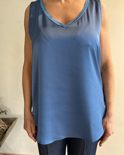 Top in doppio tessuto con scollo a V art. L7XBF MATITA Lola by Sandro FERRONE