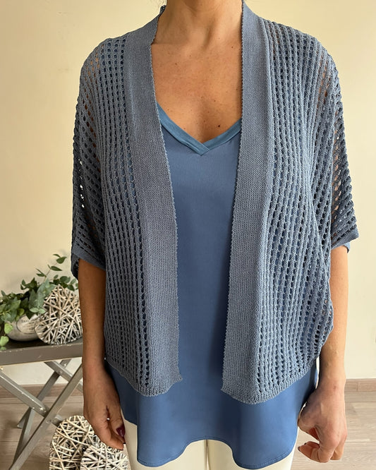 Cardigan kimono a rete art. L129XBF AZIMUT Lola by Sandro FERRONE