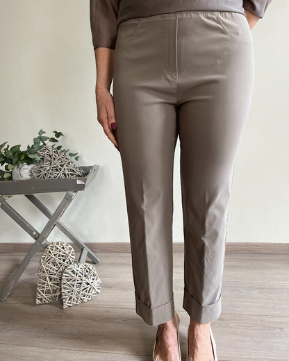 Pantalone basic cropped con risvolto art. L12XBF LOGICA Lola by Sandro FERRONE