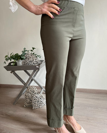 Pantalone basic cropped con risvolto art. L12XBF LOGICA Lola by Sandro FERRONE