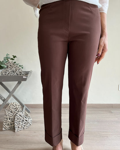 Pantalone basic cropped con risvolto art. L12XBF LOGICA Lola by Sandro FERRONE