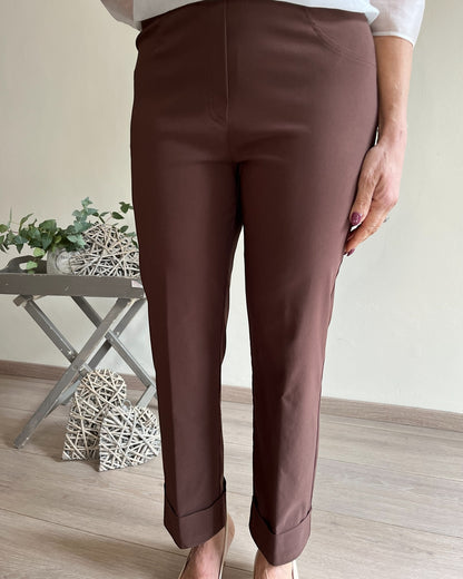 Pantalone basic cropped con risvolto art. L12XBF LOGICA Lola by Sandro FERRONE