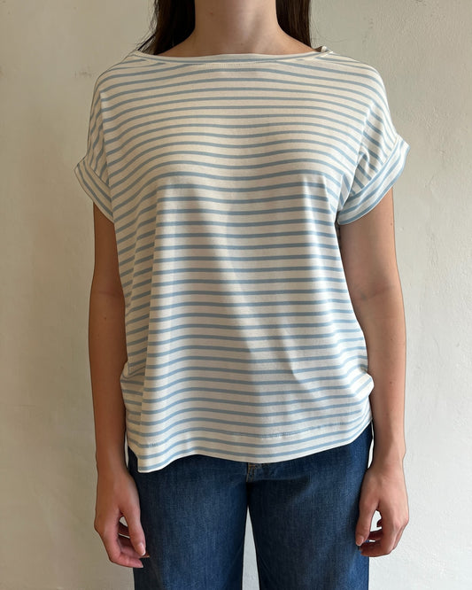 T-shirt a righe in viscosa art.UAB0410 VICOLO