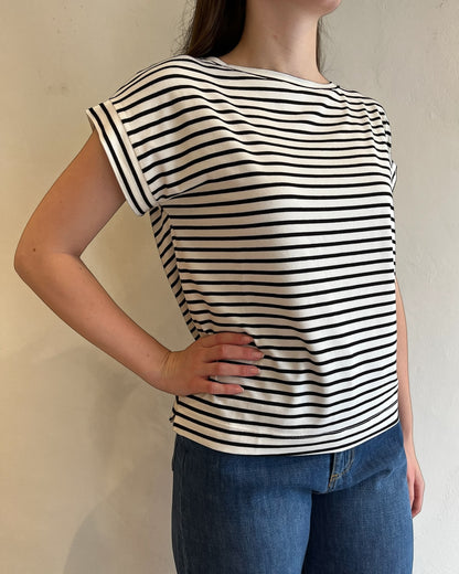 T-shirt a righe in viscosa art.UAB0410 VICOLO